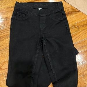 Justice Black denim jeans